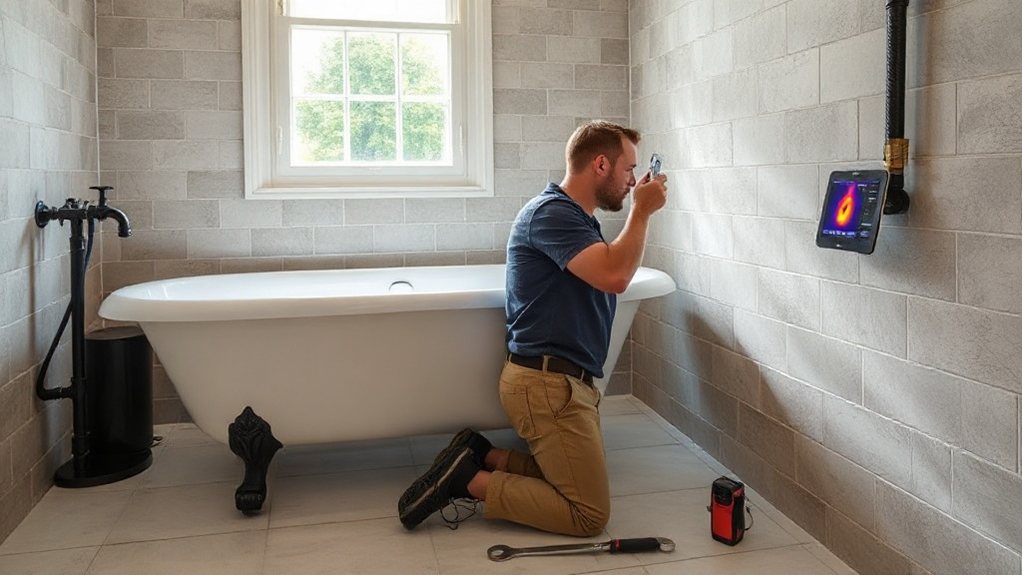 Trace and access leak detection engineer with thermal imaging in Palmers Green